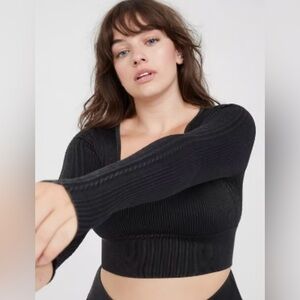 NWT Offline By Aerie Seamless Cable Square Neck Top